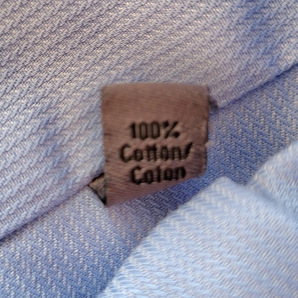 Calvin Klein light blue Dress Shirt ‎ | No Iron | 100% Cotton | Men M | Slim Fit - Picture 9 of 11